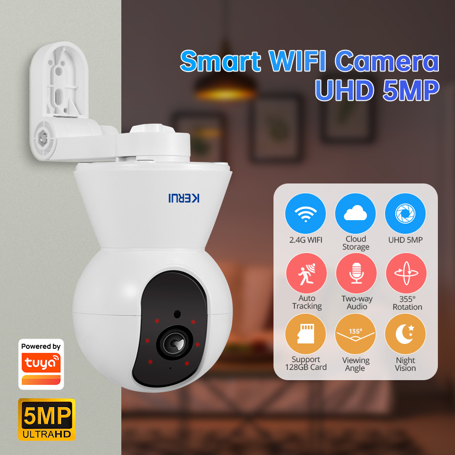 Smart Home Camera Ezviz - كاميرا KERUI 4K 8MP Tuya الذكية