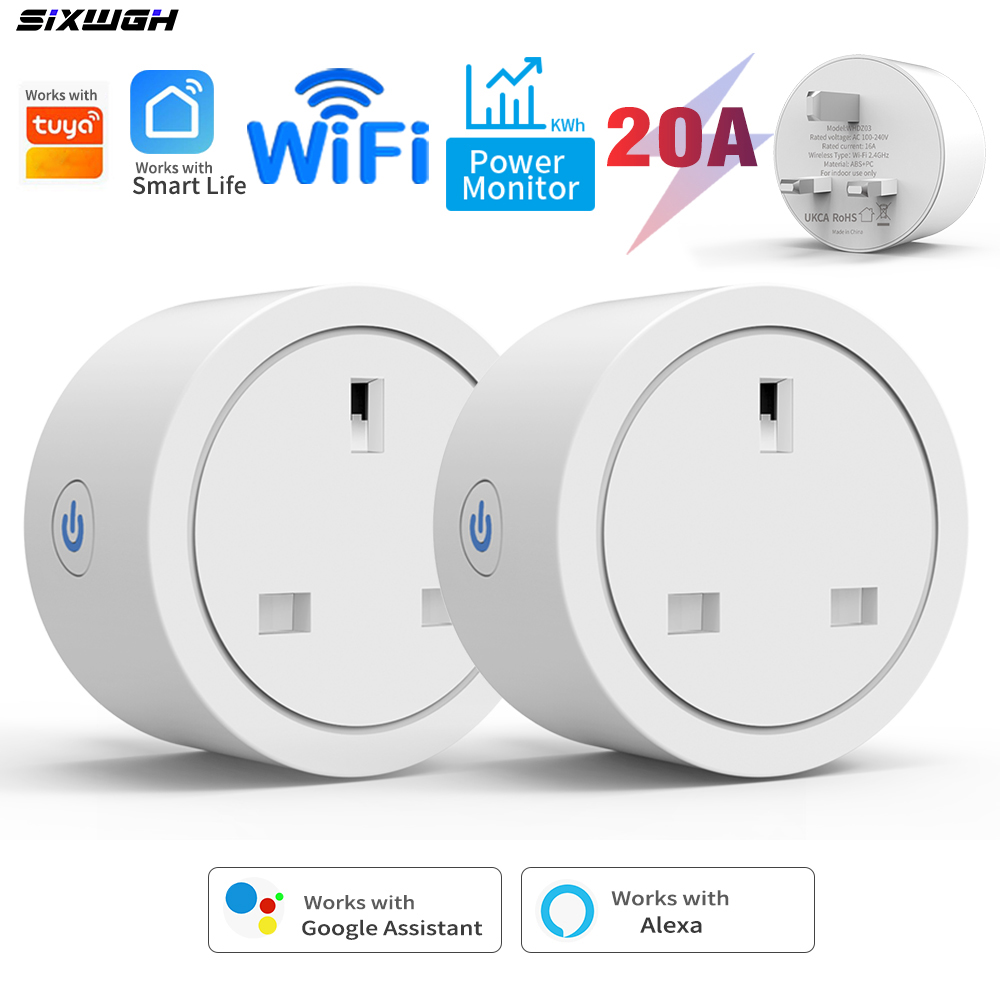 Smart Home Energy Monitor - مقبس كهربائي ذكي بريطاني 20 أمبير