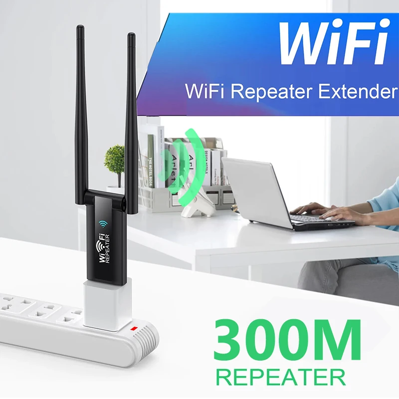 Smart Home Network - مكبر إشارة واي فاي لاسلكي USB