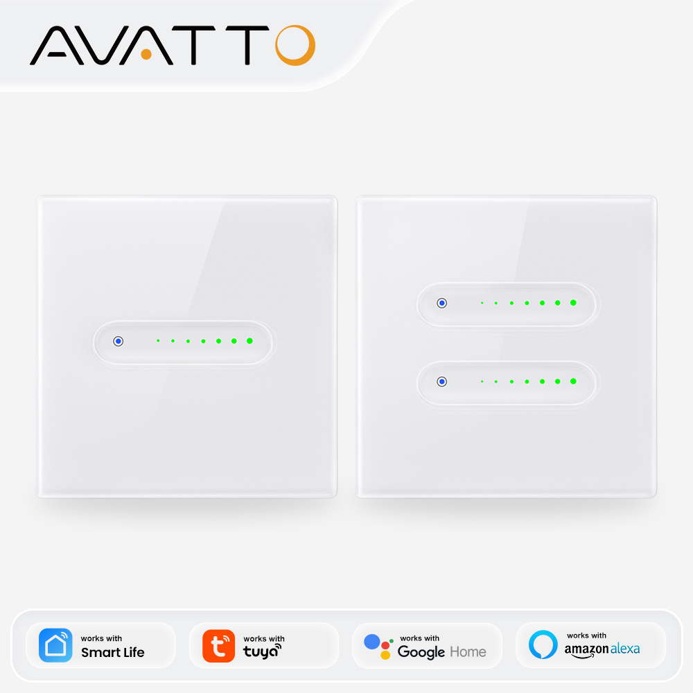 Smart Home Touchscreen Control Panel - مفتاح إضاءة ذكي من AVATTO يعمل