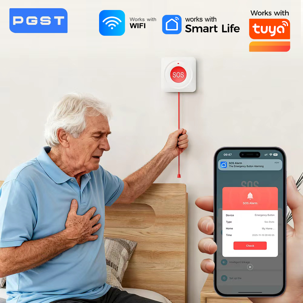 Smart Home Network - زر طوارئ واي فاي زيجبي يعمل