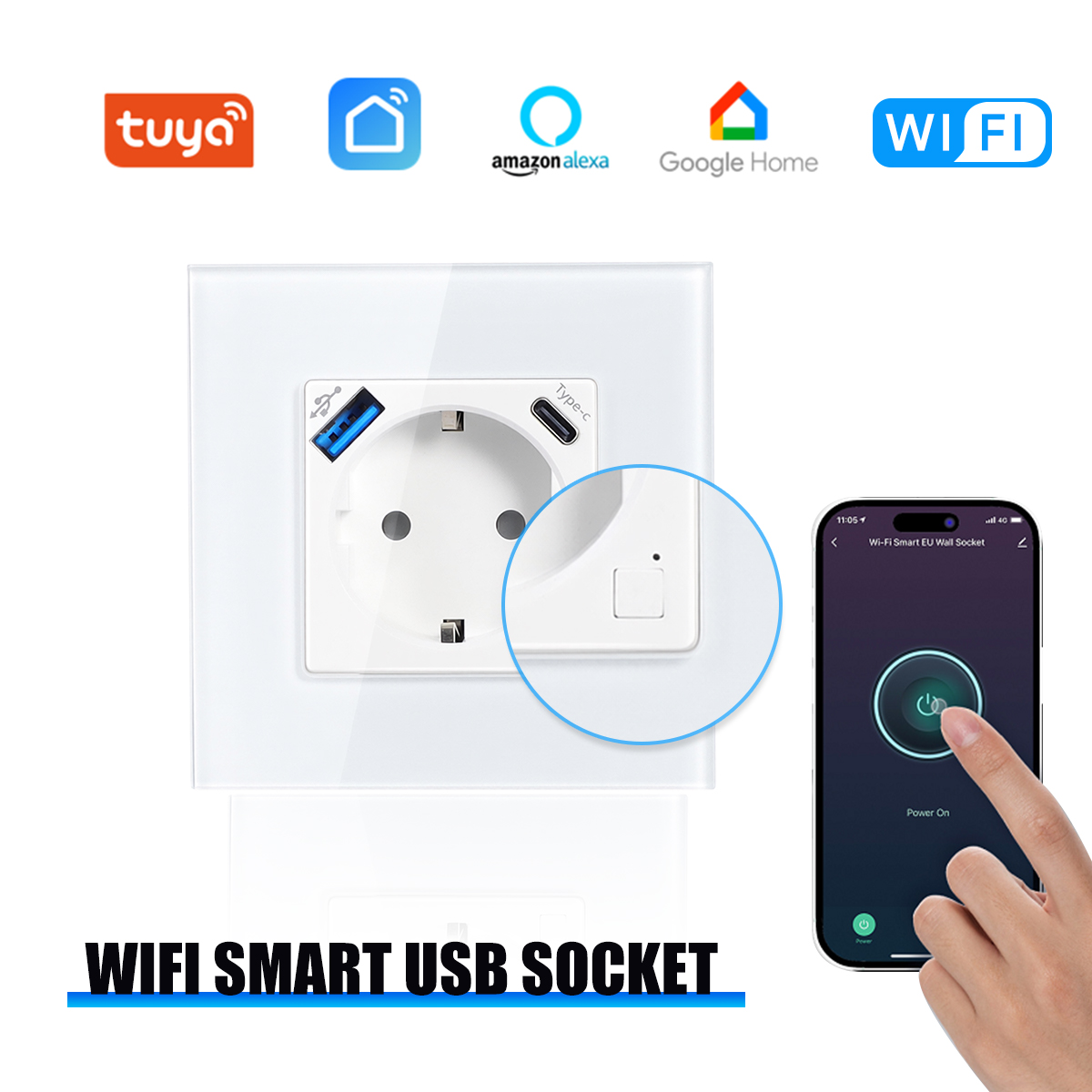 Smart Home Energy Monitor - مقبس واي فاي أوروبي من GEYA