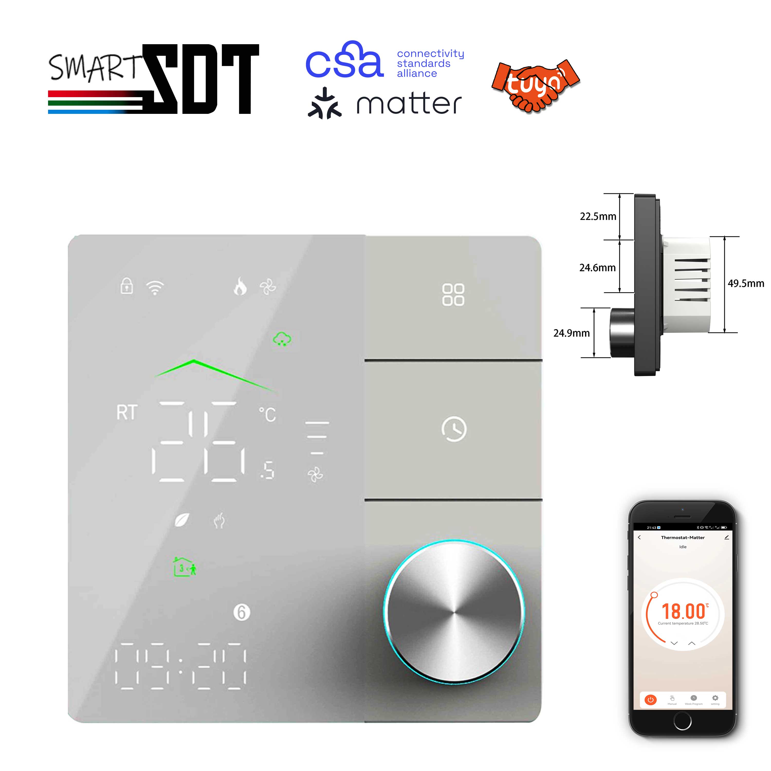 Smart Home For Windows - مادة ترموستات للتسخين لزيجبي ، متوافقة