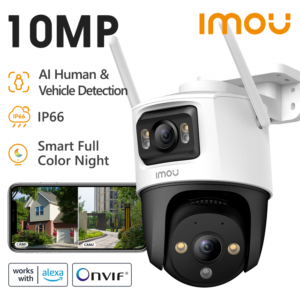 Smart Home Camera Ezviz - كاميرا IMOU ذات عدسة مزدوجة خارجية