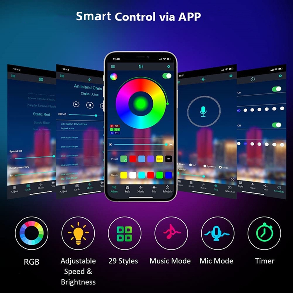 أضواء LED RGB قطاع الموسيقى ال - مراجعة Smart Home Llm وسعره