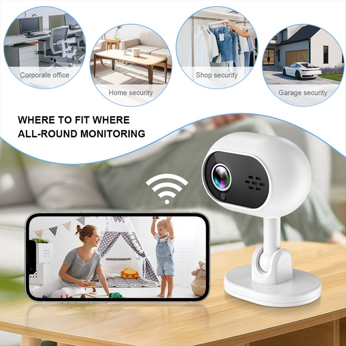 كاميرا واي فاي ذكية صغيرة A4 ب - مراجعة Smart Home Cctv Camera وسعره
