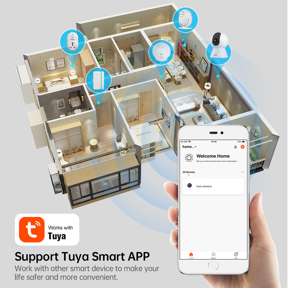 كاميرا KERUI 4K 8MP Tuya الذكي - مراجعة Smart Home Camera Ezviz وسعره