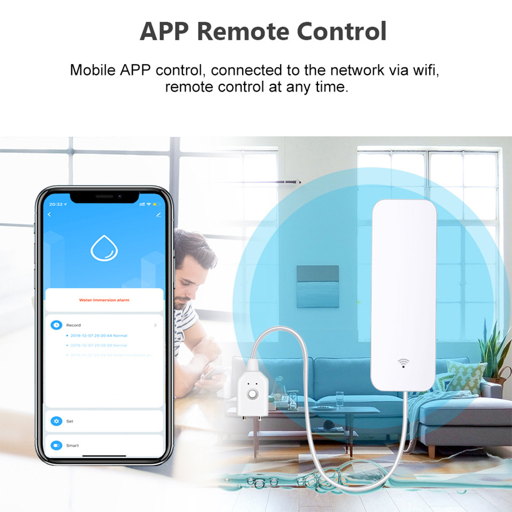 Tuya WiFi مستشعر تسرب المياه،  - مراجعة Smart Home Network وسعره