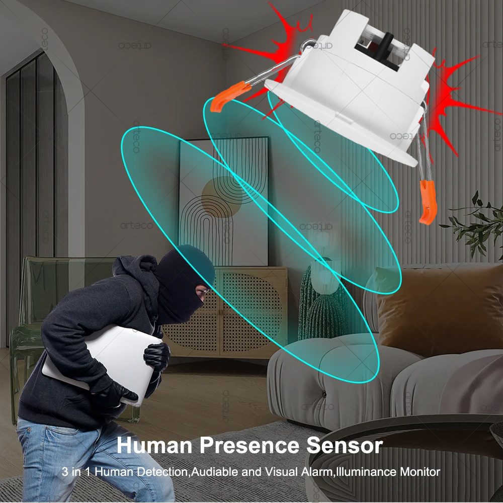 Tuya WiFi زيجبي وجود الإنسان ا - مراجعة Zigbee Motion Sensor وسعره