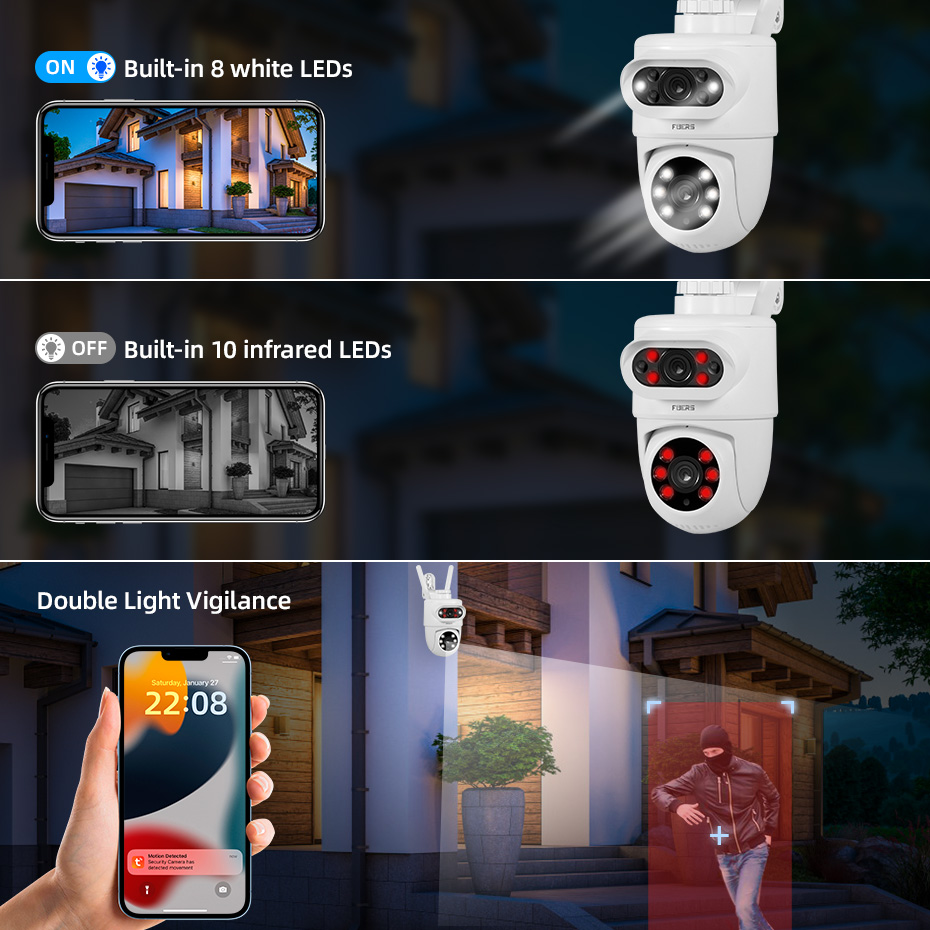 FUERS 5K 10MP عدسة مزدوجة كامي - مراجعة Smart Home Camera Ezviz وسعره