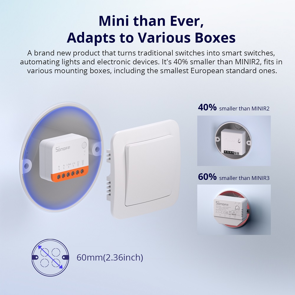 مفتاح ذكي واي فاي Sonoff Mini  - مراجعة Smart Home Remote وسعره